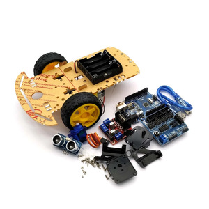 Smart Electronics Motor Smart Roboter Auto Chassis Kit Geschwindigkeit geber Batterie kasten 2WD Ultraschall modul für Arduino Diy Kit