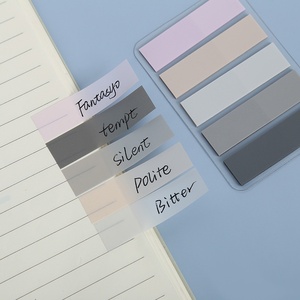 Cross-Border Morandi Color Sticky Notes Ins <strong>Style</strong> Semi-Transparent Combination PET Index Tabs Self-Adhesive Colorful <strong>Writing</strong> - Product Image 4