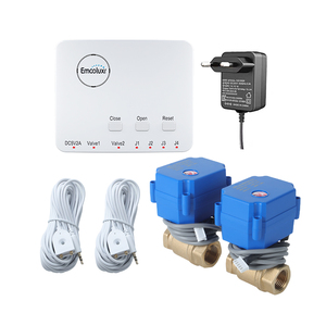 Sistema de detección de fugas de agua con controlador de alarma, válvula de cierre automático DN15 (1/2 pulgadas) y cable de sensor para uso doméstico/industrial