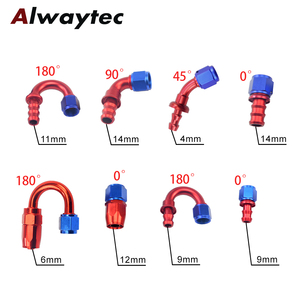 อะแดปเตอร์เชื่อมต่อนำมาใช้ใหม่สีแดง AN6 AN8 AN10น้ำมันที่เหมาะสมน้ำมันเชื้อเพลิงน้ำมันเชื้อเพลิงผลักดันบนท่อ0 45 90องศาปลายท่อยาง - Product Image 4