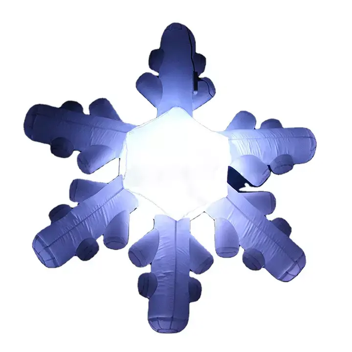 Decorazione appesa in fase personalizzata modello di fiore gonfiabile personalizzato di natale carnevale gonfiabile fiocco di neve per Festival
