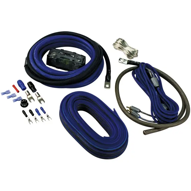 Vendita calda Subwoofer Amp Rca cavo di alimentazione e portafusibili Set 1500w amplificatore auto installare Kit di cablaggio