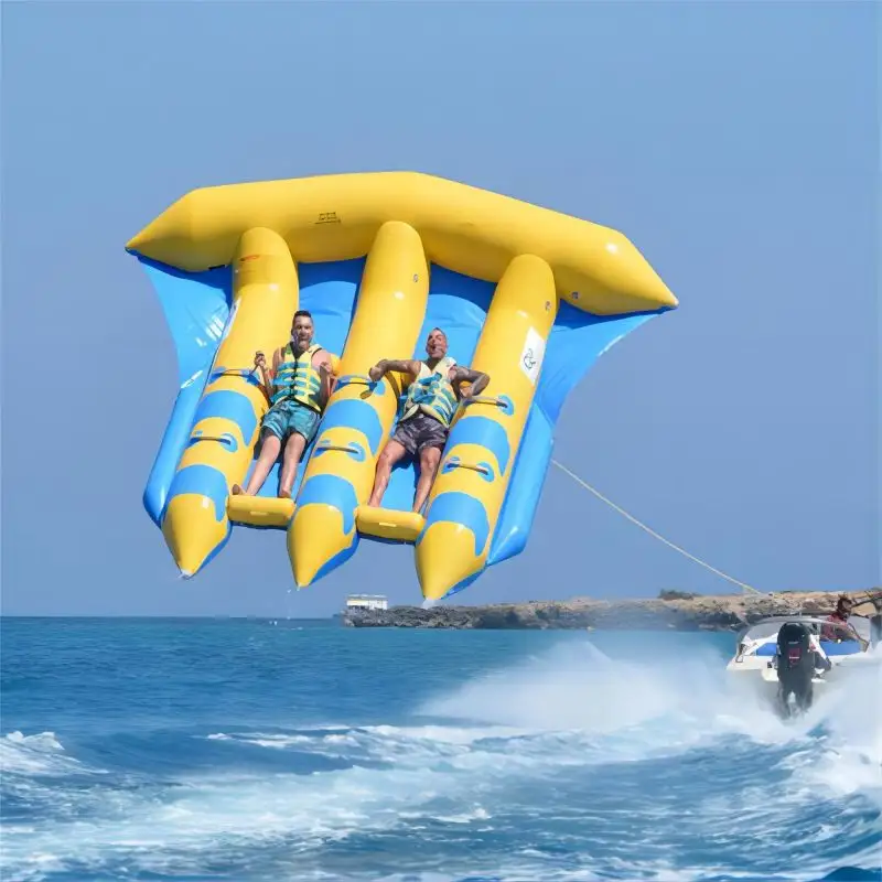 Di alta qualità heavy duty professionale 6 posti gonfiabili sport acquatici gioco banana boat flying fish per la vendita