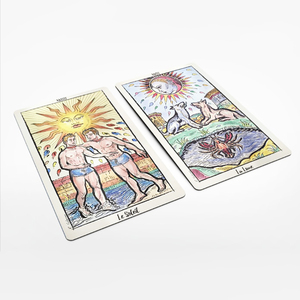 Gizli gerçek anahtar kelimeler fabrika kağıt baskılı Tarot benzersiz yüzey ambalaj ile özel altın sınır Oracle oyun kartları - Product Image 3