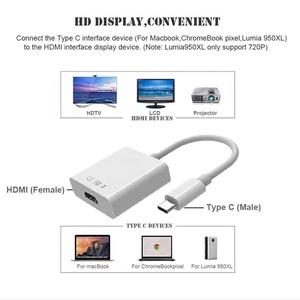 Xput-convertidor de vídeo USB C a HDMI, Cable adaptador USB 3,1 tipo C macho a HDMI hembra - Product Image 6