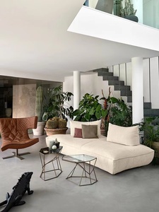 İtalyan ışık lüks düzensiz kombinasyonu basit çift taraflı modüler villa oturma odası rahat tasarım kumaş kanepe - Product Image 4