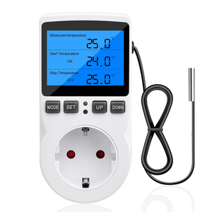 Control de temperatura digital/enchufe de controlador de temperatura de 230 V con sensor, enchufe de termostato, interruptor de temperatura con temporizador - Product Image 1