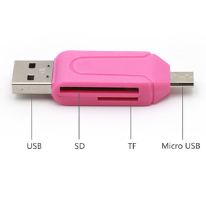 Lettore di Schede universale del telefono Mobile PC Card Lettore di Schede di OTG Micro USB OTG TF / SD di Memoria Flash All'ingrosso - Product Image 2