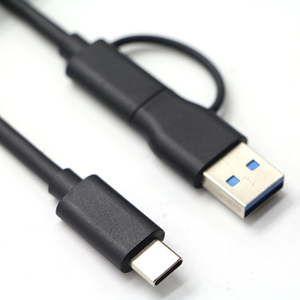 สายเคเบิลข้อมูลความเร็วสูง2อิน1สำหรับ USB3.0 USB A + Type C ตัวผู้ไปยังชนิด C ตัวผู้ - Product Image 2