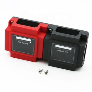 Red Black 8xM10 Studs Bus Bar <strong>400A</strong> 12V 48V DC Power Distribution Block Positive and Negative <strong>Busbar</strong> - Product Image 3