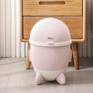 Songtai Creative New Rocket <strong>Design</strong> Plastic Trash <strong>Bin</strong> for Living Room Kitchen Student Dorms Garbage Storage Multiple Rooms - Product Image 4