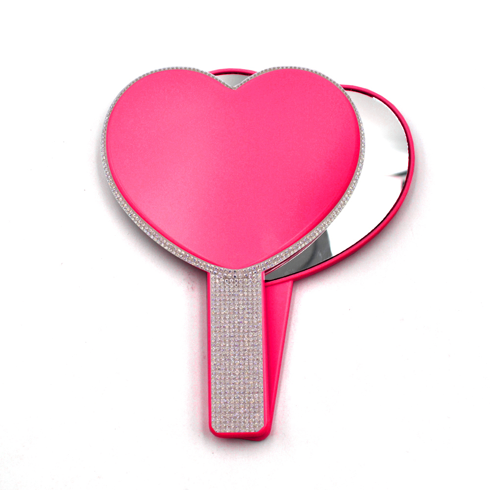 espejo de corazón rojo rosa