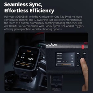Godox แฟลชกล้อง600W AD600BMII มืออาชีพรุ่นที่สองพร้อมการจัดการแสง16สีเพื่อการจัดแสงกลางแจ้งที่ดีที่สุด - Product Image 5
