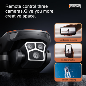 Yeni YT151 fırçasız motor Drone 4 eksen uçak elektrik ayarı 4K FPV 3 kameralar ile optik akış engel kaçınma - Product Image 3