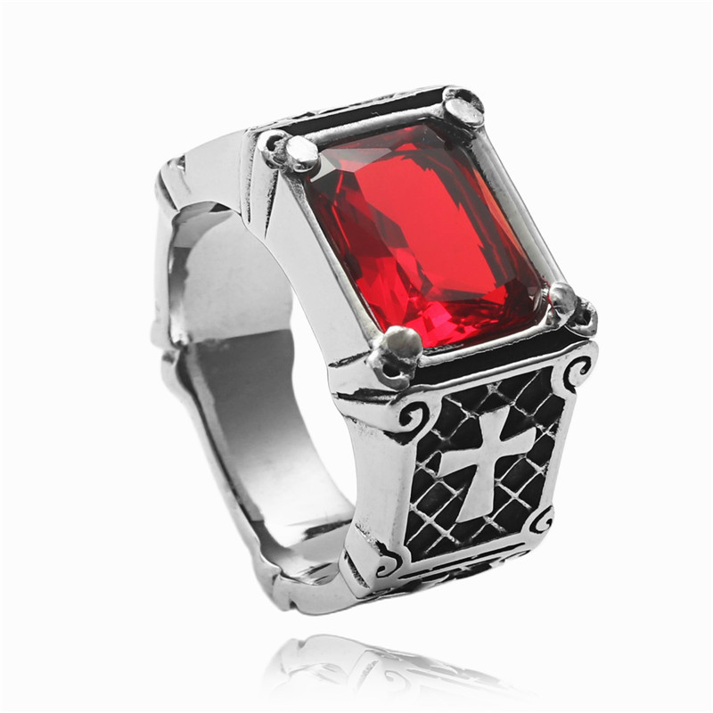 Vintage Silver Red Stone (US)