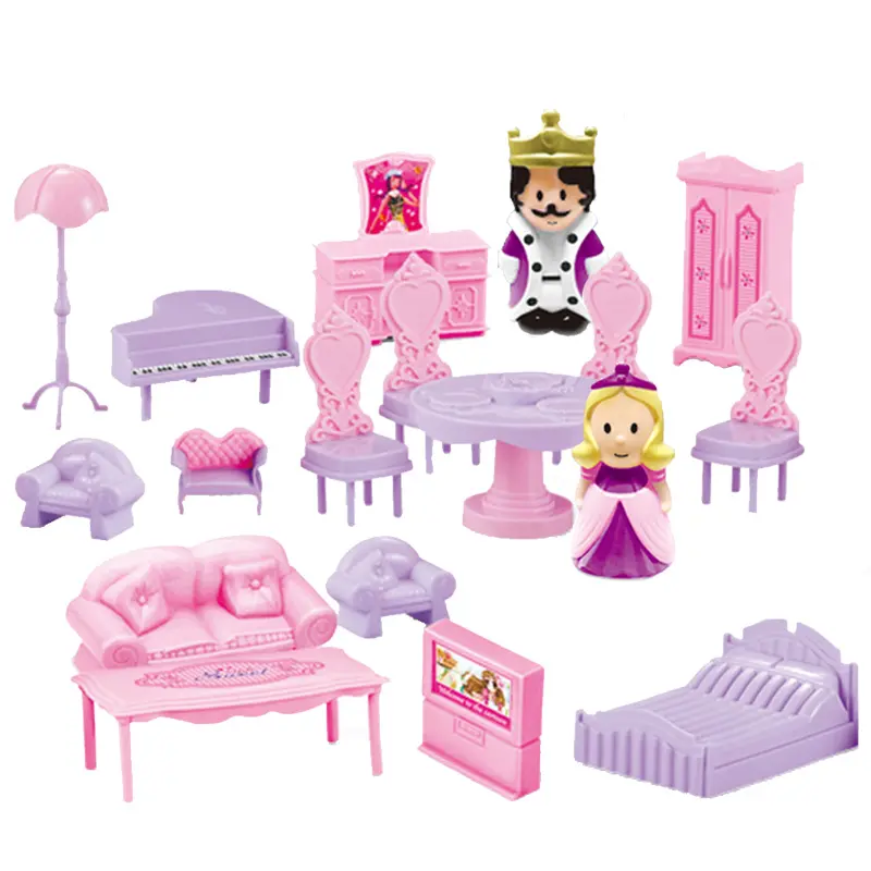 Novedad, modelos de casa en miniatura, juguetes para casa de muñecas, kits con muebles