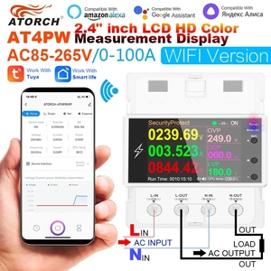 ATORCH AT4PTW WiFi/BT Tuya Din Rail Thermostat Incubator <strong>Temperature</strong> <strong>Controller</strong> <strong>Timer</strong> Switch AC220V 100A for Heating Cooling - Product Image 2