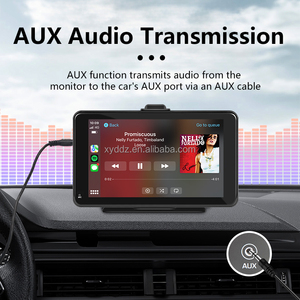 7inch Rearview Mirror Carplay Android Auto Wireless Projection Screen Backup Camera with 4K Resolution Car Reversing Aid <strong>Monitor</strong>