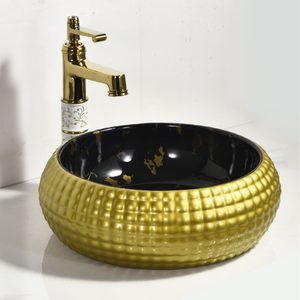Benzer fabrika lüks mermer altın banyo lavabo