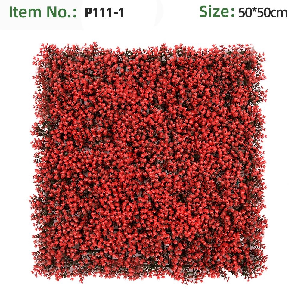 Solid Red Baby Flower Grass Wall Panel