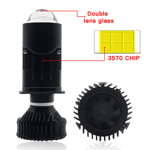 Y9s Mini Lens Projector H4 <strong>Led</strong> Headlight Bulbs 120w Focos <strong>Led</strong> Para with Turbo H4 Canbus <strong>Led</strong> off Road Lights Motorcycle Headlamp - Product Image 4