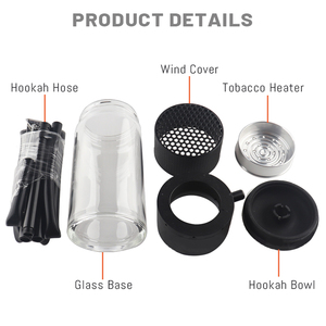 Wowo công nghệ <span class=keywords><strong>hookah</strong></span> có thể tháo rời để rửa Shisha du lịch kính khói hukka xe cup chicha Bộ nargile sheesha du lịch cho xe hookahs - Product Image 3
