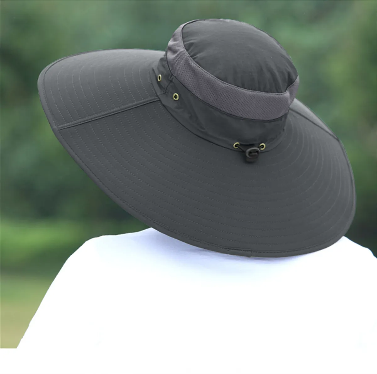 Super Wide Brim Sun Hat UPF50+ UV Protection Waterproof Large Brim Bucket Hat for Fishing Hiking Camping