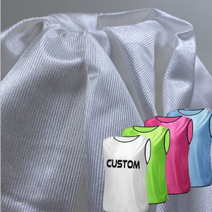 140gsm màu 50D Warp đan bóng đá SHEEN 100% polyester dty thăng hoa vải cho đào tạo vest T-Shirt - Product Image 3