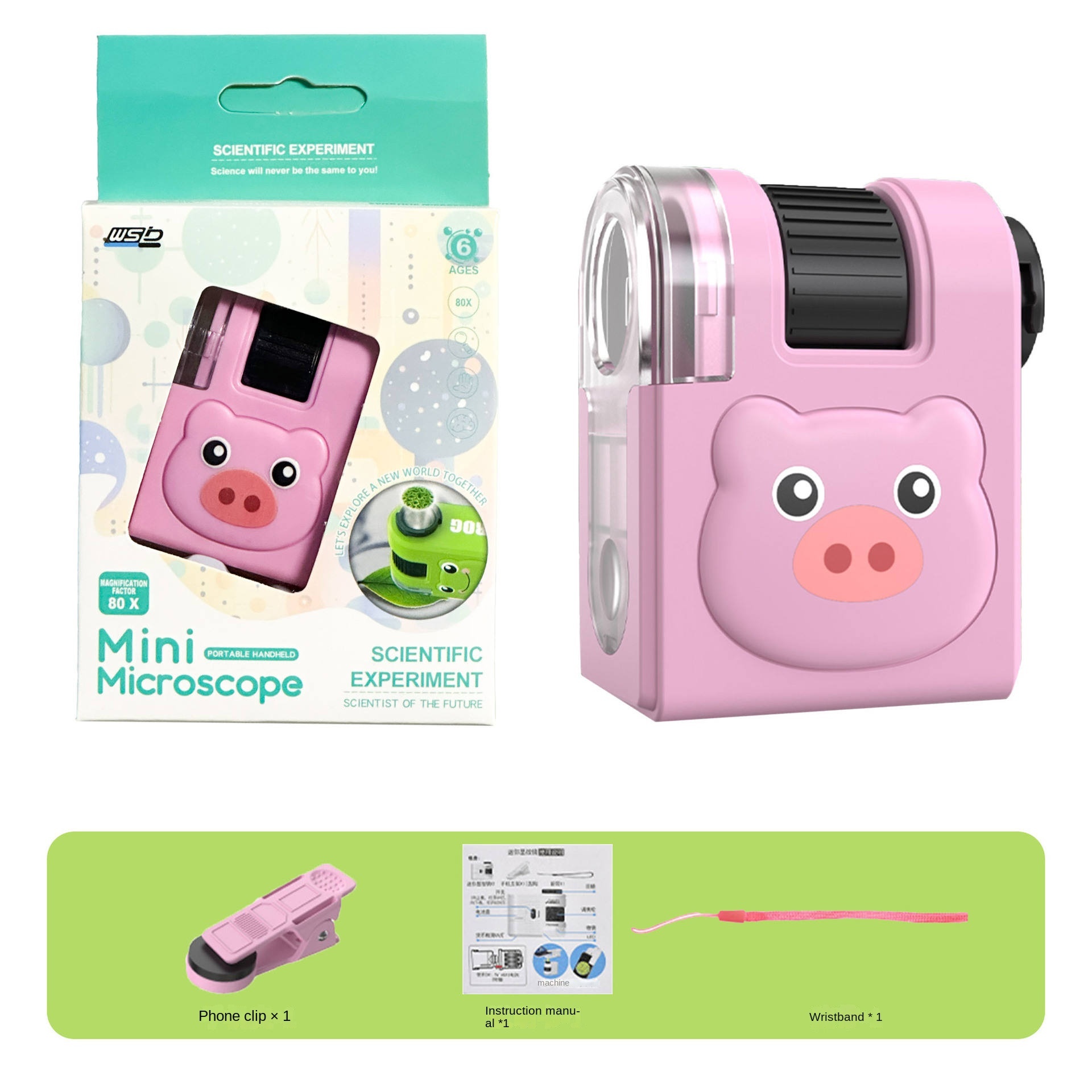 Soporte para teléfono con forma de cerdito