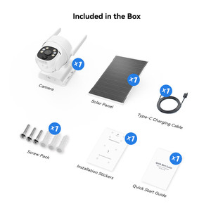 Cantonk CQ-G4 düşük güç tüketimi Pan & Tilt 4G güvenlik kamera AOV teknolojisi 24/7 her zaman Video açık IP65 güneş kameralar - Product Image 5