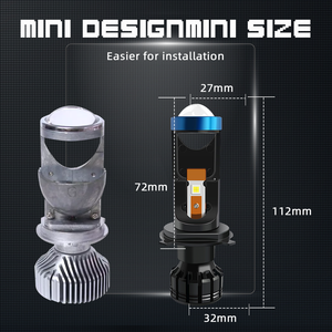 OEM High-Power H4 Mini Projector Bulbs H7 Mini <strong>Bi</strong> <strong>LED</strong> Laser 6000k <strong>Color</strong> Temperature P5 <strong>LED</strong> Headlights Aviator Car Model New
