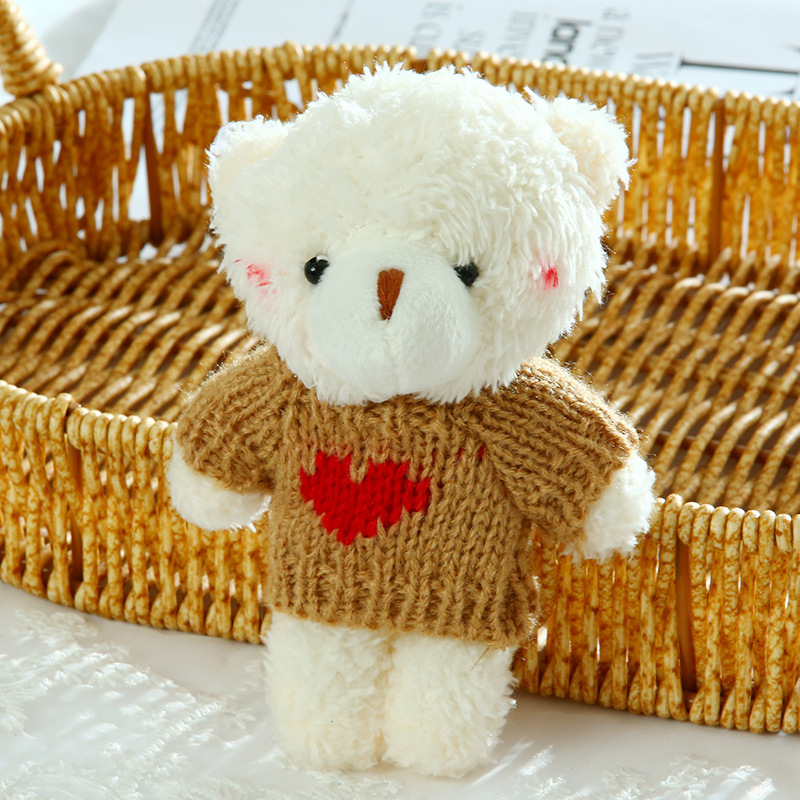 4 pull blush grosse tête ours riz blanc-13cm