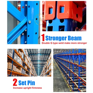 Laden Sie 1000-5000kg Layer Warehouse Mobile Racking System Rohr regals ystem mit Knock down Warehouse - Product Image 2