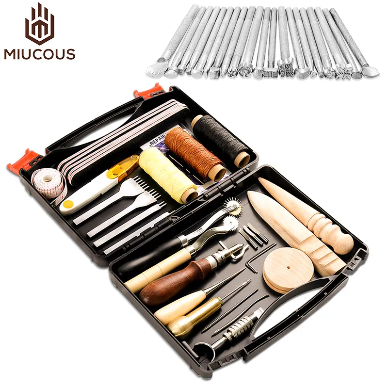 MIU090 strumento per cucire a mano artigianale in pelle con Set di attrezzi in pelle