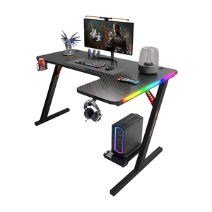 Escritorio de juegos de esquina en forma de L Mesa de computadora de PC grande con estante de soporte de monitor - Product Image 2