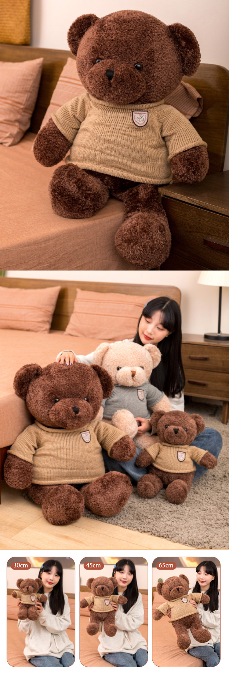 custom plush teddy bear cute stuffed animal