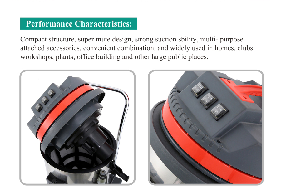 Hot Selling Wet and Dry Vacuum Cleaner Dust Water Industrial Cleaning Machine