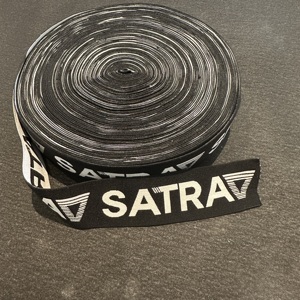 Diseño personalizado logotipo Color Material patrón al por mayor 3D en relieve letra Jacquard banda elástica cinta tejida correas con logotipo - Product Image 6