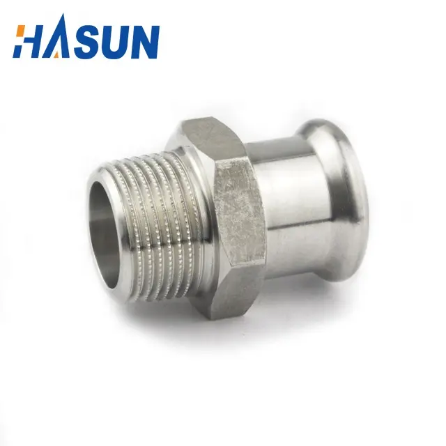 Thép Không Gỉ Dày Ống Threaded Ống Nước Khớp Nối Ống Phụ Kiện Y Tế Bộ Phận Chế Biến