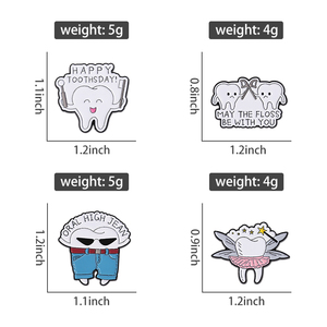 Soie dentaire comme un patron émail broche drôle hygiène dentaire broche revers Badge dent cadeau bijoux pour les dentistes - Product Image 6