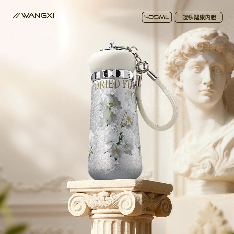 Milky white with titanium-coated inner liner 450ml