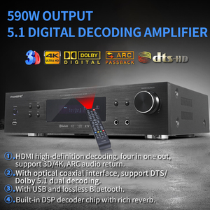 5.1ホームシアターデコード電源アンプデジタルDSPプロフェッショナルオーディオアンプオーディオ処理受信機 - Product Image 4