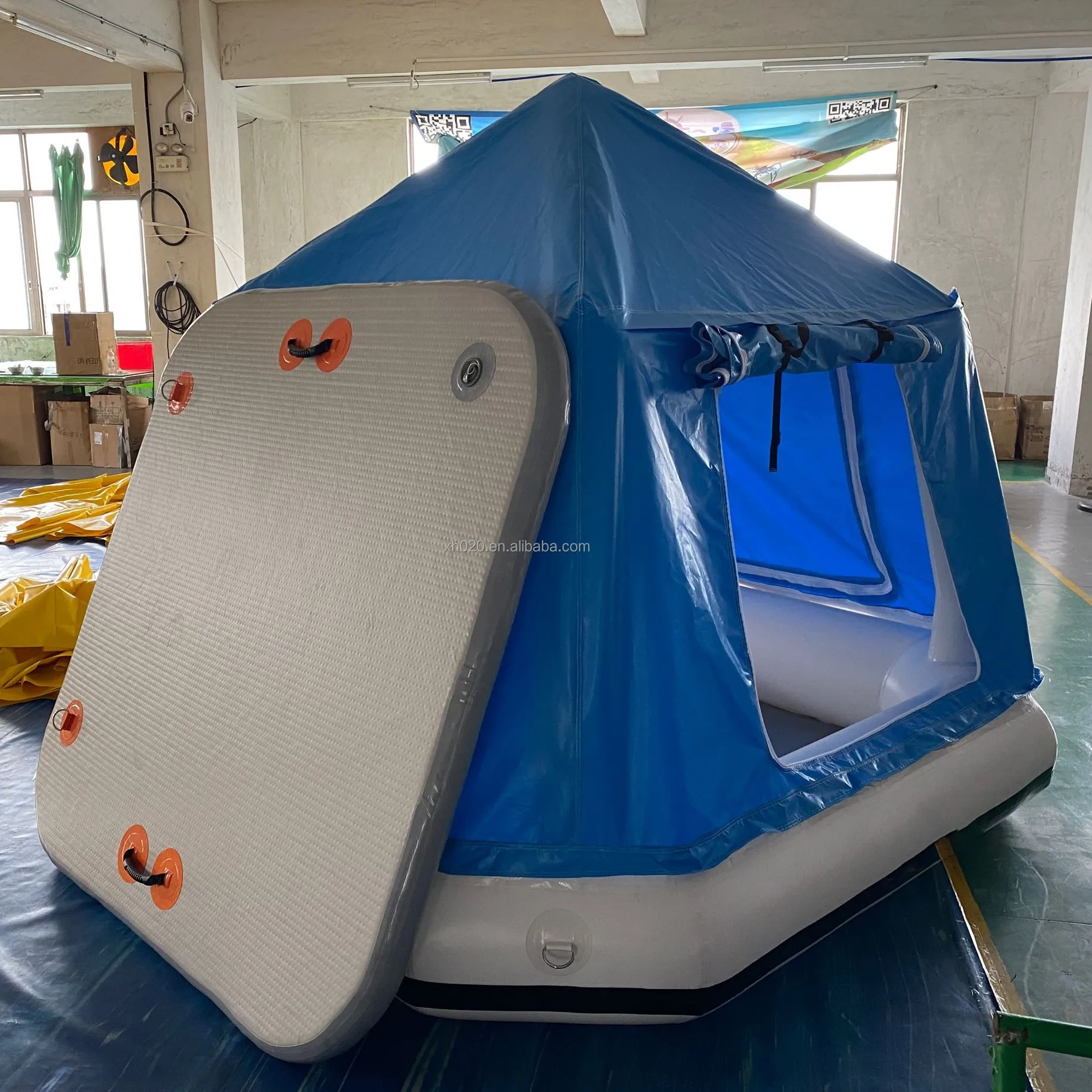 Zomer Populaire Outdoor Meer Opblaasbare School Drijvende Tent Camping Opblaasbare Vlot Water Shoal Zwembad Tent Te Koop