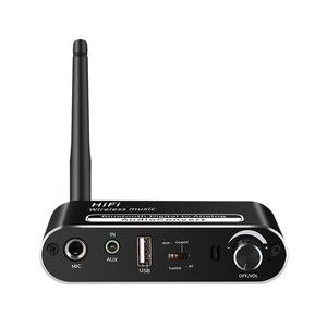 Adaptador de receptor multifunción Home Audio DAC Bluetooth 5,1 T02 con salida de entrada coaxial óptica RCA auxiliar de micrófono