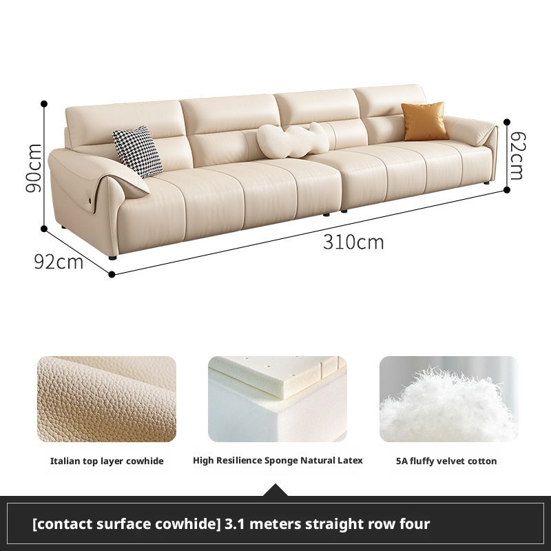 Beige+4SeatS+Surface Genuine Leather