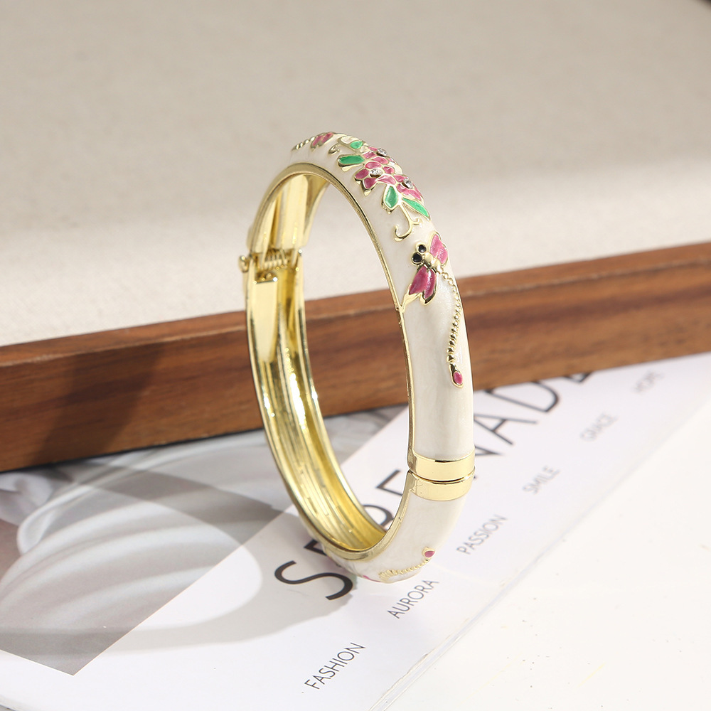 Hd-056 light gold-quicksand white-rose red-flower