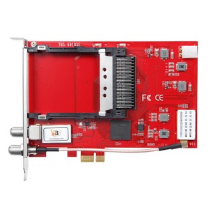 DVB-S2X Dual Tuner Dual CI PCIe Card Capturing Satellite DVB-S DVB-S2 TV Channels From 2 Transponders Frequencies TBS6910SE - Product Image 1