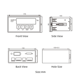 Analoge RS485-Wägezellen-Gewichtsmessumformer Kommunikation skalen Wiege anzeige mit SPS-Gewichts anzeige - Product Image 2