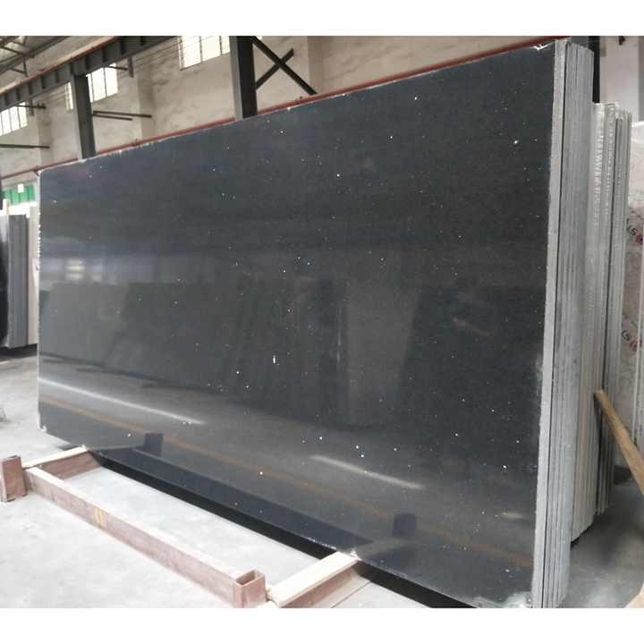 SHIHUI Prefab cermin batu kuarsa hitam Galaxy Quartz Z Z harga grosir