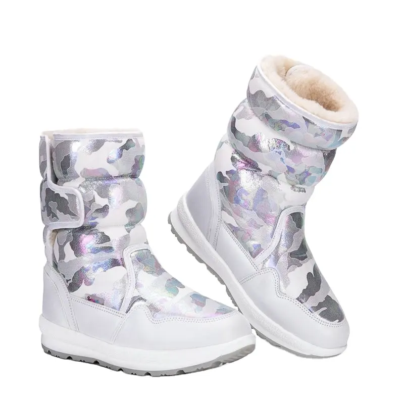 Botas de nieve impermeables para hombre y mujer, zapatos cálidos, Unisex, personalizados, para invierno, venta al por mayor